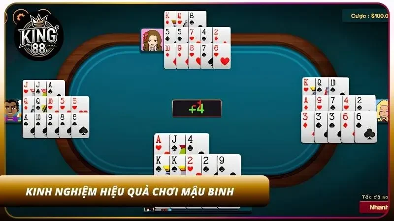 Cách Chơi Mậu Binh King88 - Sắp Xếp 3 Chi Thông Minh 4 Bỏ túi những bí quyết giúp nâng cao chiến thắng