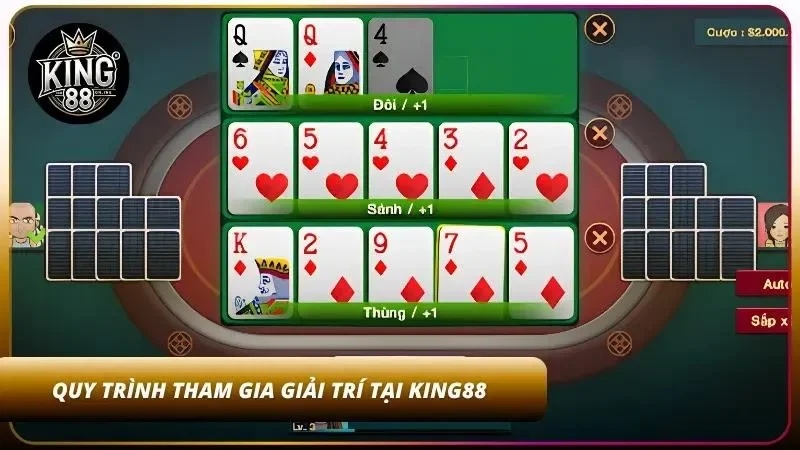 Cách Chơi Mậu Binh King88 - Sắp Xếp 3 Chi Thông Minh 5 6 bước cơ bản nhất để tham gia cá cược