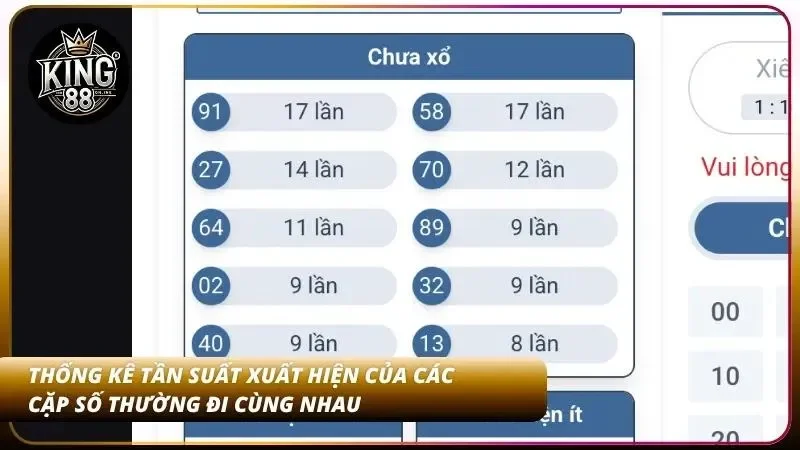Ghi nhớ quy luật những con số thường xuyên xuất hiện cùng với nhau