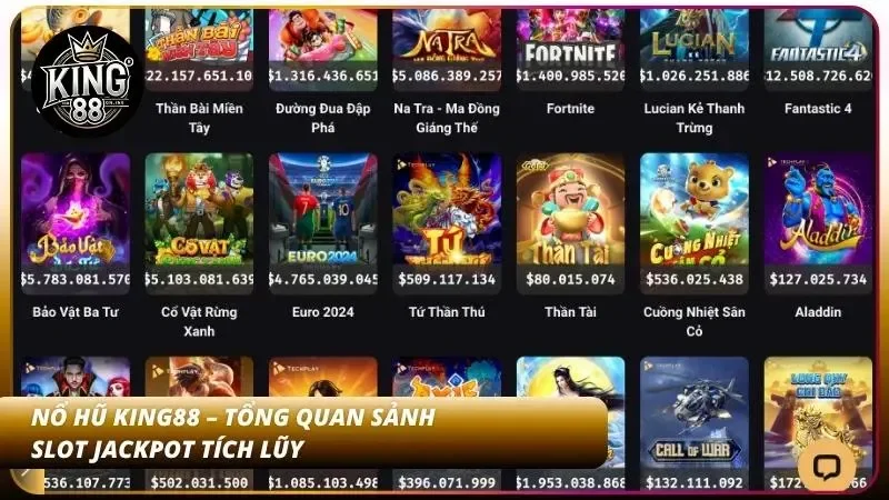 Giao diện quay thưởng nổi bật với nhiều mốc Jackpot khủng